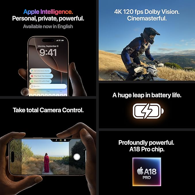 iPhone 16 Pro Max 1TB - Black Titanium (Unlocked) sample product