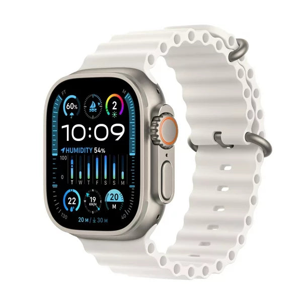 Apple Watch Ultra - 49mm - Titanium - White Ocean Band - (GPS + Cellular)