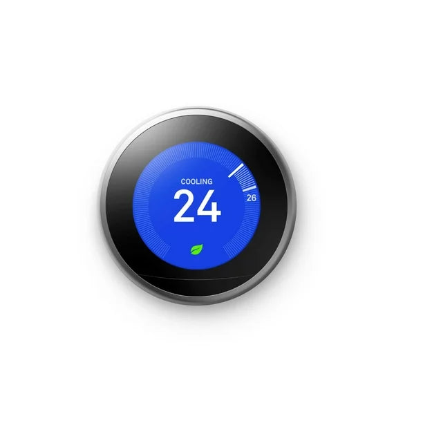 Google - Nest Learning Thermostat (2nd Gen) Black/Silver