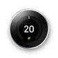 Google - Nest Learning Thermostat (3rd Gen) Stainless Steel